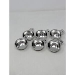 Vintage Lot Of 6 Saladmaster Stainless Steel Egg Poacher Cups